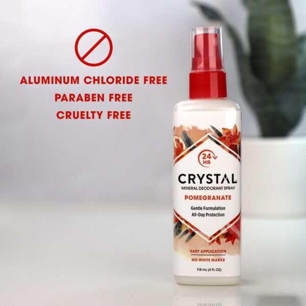Crystal Essence Deodorant Spray, Pomegranate, 4 oz - Image 4