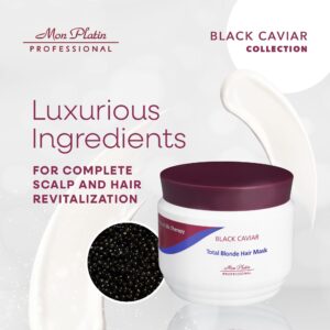 Black Caviar Blonde Hair Mask - Intensive Moisturizing Treatment for blonde, bleached, or Color Treated Hair - Special Antistatic Formula,SLS/Salt Fre - Image 6