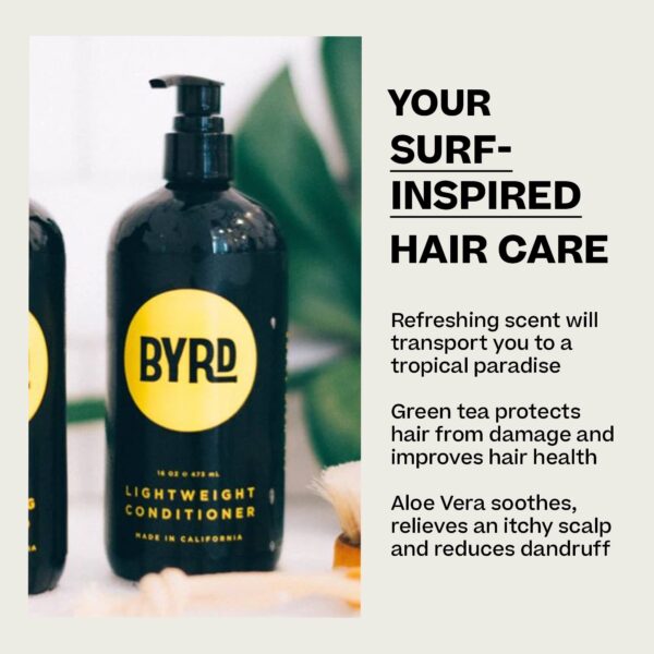 BYRD Lightweight Conditioner ? Repair UV and Heat Exposure and Prevent Damage, Detangles and Moisturizes, For All Hair Types, 16 Oz - Image 3