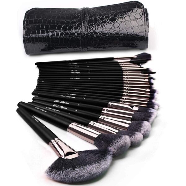 Real Perfection Makeup Brushes 24pcs Makeup Brush Set Premium Synthetic Powder Foundation Contour Blush Concealer Eye Shadow Blending Liner Make Up Br