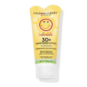 California Baby Calendula SPF 30+ Sunscreen | Broad Spectrum | Titanium Dioxide | Lavender Scent | Hypoallergenic Mineral Sunscreen | 82 grams / 2.9oz - Image 1