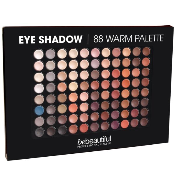 ForPro Professional Collection Bebeautiful Professional Makeup Eyeshadow with Applicators, 88-Color Palette, Warm