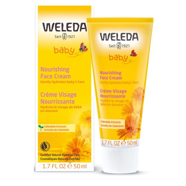 Weleda Baby Calendula Nourishing Face Cream, 1.7 Fluid Ounce, Plant Rich Moisturizer with Calendula and Lanolin - Image 3