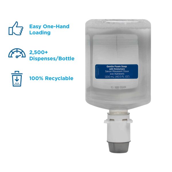 enMotion Gen2 Moisturizing Foam Soap Dispenser Refill by GP PRO (Georgia-Pacific); Dye and Fragrance Free; 42714; 1200 mL Per Bottle; 2 Bottles Per Ca - Image 2