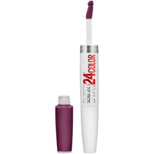 Maybelline SuperStay 24, 2-Step Liquid Lipstick, Extreme Aubergine - Image 1