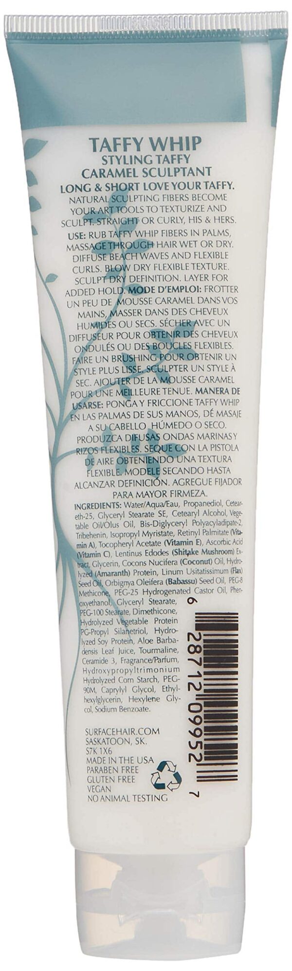 Surface Hair Taffy Whip, Styling Sculptant For Men And Women, With Natural Fibers for Structured Styling, 2 Oz. - Image 2