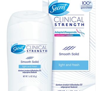 Secret Clinical Strength Soft Solid Antiperspirant and Deodorant, Light and Fresh Scent, 1.6 Ounce (Pack of 3)