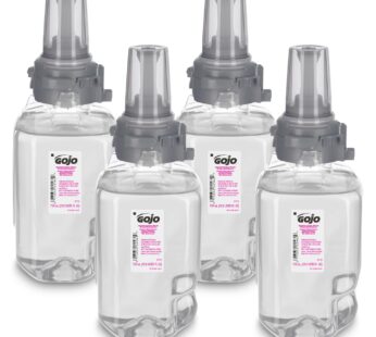 GOJO Antibacterial Foam Handwash, Plum Fragrance, 700 mL Foam Hand Soap Refill ADX-7 Push-Style Dispenser (Pack of 4) – 8712-04