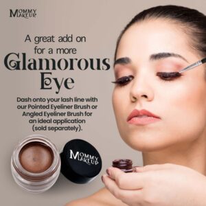 Mommy Makeup Waterproof Gel Eyeliner Pot in Chocolate Sizzle (Milk Chocolate Brown with Golden Shimmer/Golden Flecks) | Long Wear Cream Eye Liner | St - Image 5