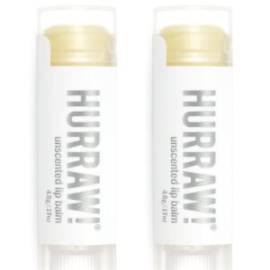 Hurraw! Unscented Lip Balm, 2 Pack: Organic, Certified Vegan, Cruelty and Gluten Free. Non-GMO, 100% Natural Ingredients. Bee, Shea, Soy and Palm Free. Made in USA - Image 1