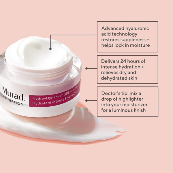 Murad Hydro-Dynamic Ultimate Moisture - Hydration Face Moisturizer with Advanced Hyaluronic Acid, 1.7 Fl Oz - Image 2