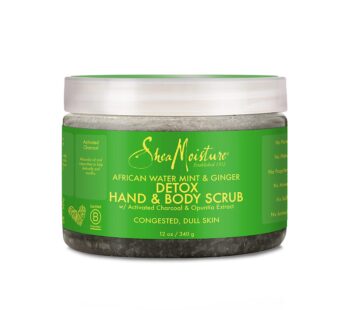 SheaMoisture African Wild Water Mint Detox & Stimulate Hand & Body Scrub, 12 Ounce (Pack of 1)