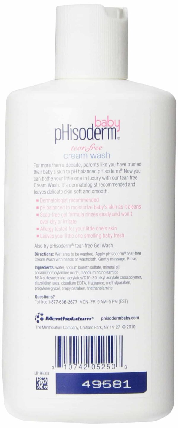 pHisoderm Baby Tear-Free Cream Wash 8 oz (Pack of 2) - Image 2
