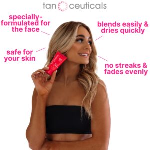 Tanceuticals Facial Self Tanner - CC Self Tanning Lotion for Face Gives Natural, Long Lasting Sunless Tan - Fresh Coconut Scent - Won?t Clog Pores or - Image 4