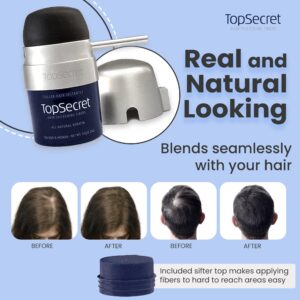 Top Secret Hair Thickening Building Fibers Applicator Included - Undetectable & Natural Hair Filler - for Men & Women - Instantly Fill In Fine Thinnin - Image 3