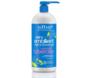Alba Botanica Very Emollient Midnight Tuberose Bath & Shower Gel 32 Oz.