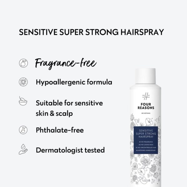 No nothing Sensitive Unscented Hairspray with Extra Hold - Finishing Spray for Styling with Humidity Protection - Fragrance Free & Hypoallergenic - 9. - Image 5