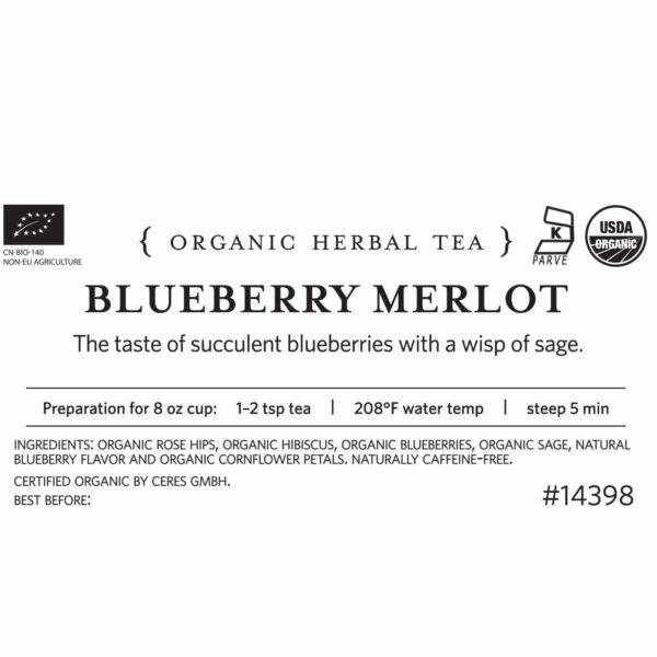Tea Forte Blueberry Merlot Loose Bulk Tea, 1 Pound Pouch, Organic Herbal Tea Tea Makes 160-170 Cups - Image 4