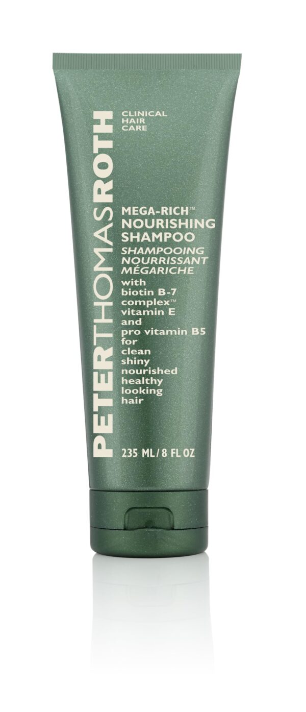 Peter Thomas Roth | Mega-Rich Nourishing Shampoo | Biotin B-7 Complex Shampoo for Clean, Shiny, Healthier-Looking Hair, 8 Fl Oz (Pack of 1)