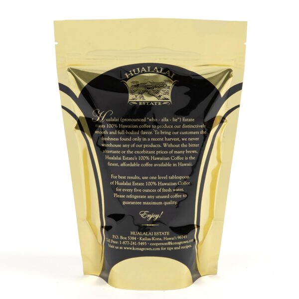 Hualalai Estate 100% Peaberry Kona Grounds - Pesticide-Free Gourmet Grade Premium Coffee - Medium Dark Roasted Hawaiian Grown Beans (7 oz) - Image 2