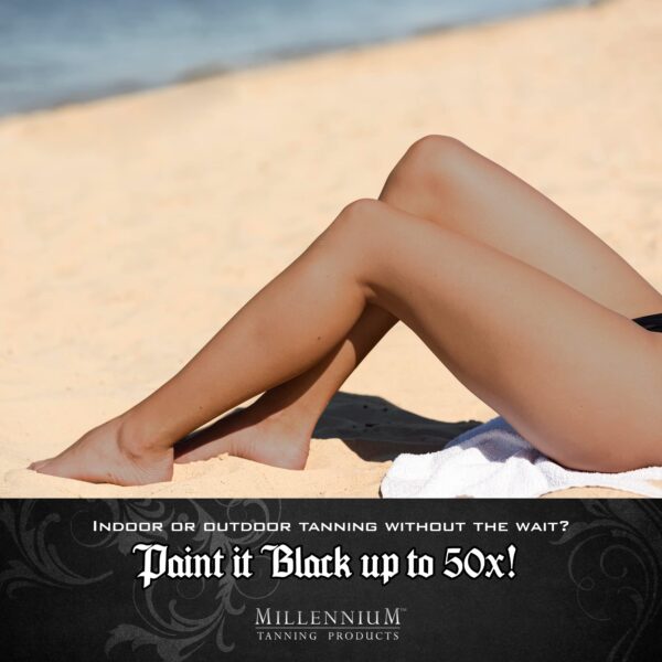 Millennium Tanning Paint It Black 50X - Extreme Dark Tanning Lotion, 13.5 Ounces - Image 6