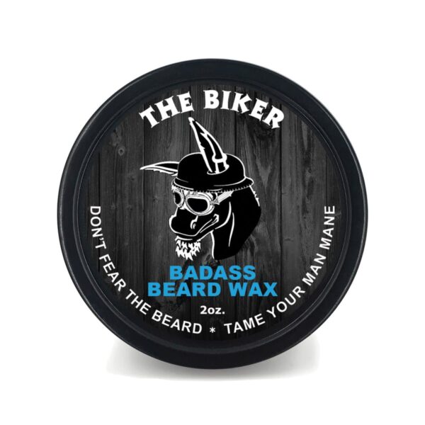 Badass Beard Care Beard Wax for Men - The Biker Scent, 2 oz - Softens Beard Hair, Leaves Your Beard Looking and Feeling More Dense
