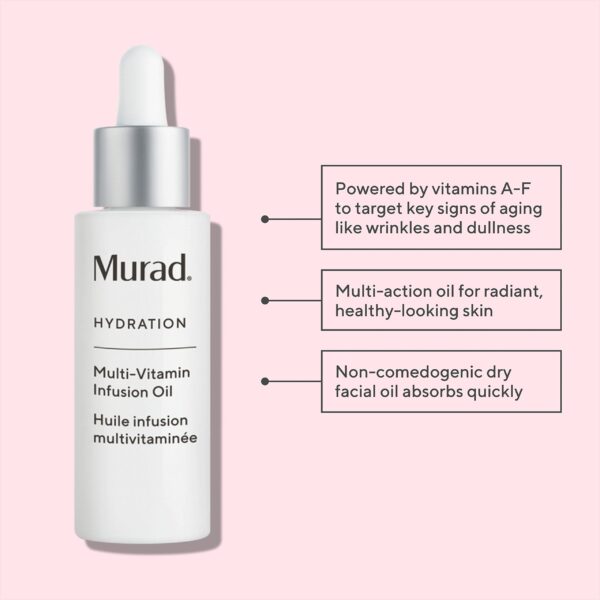 Murad Multi-Vitamin Infusion Facial Oil - Hydration Absorbs Quickly and Moisturizes with Vitamins A-F - Anti-Aging Skin Treatment Backed by Science - Image 2