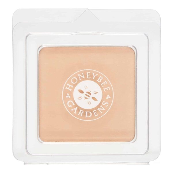 Honeybee Gardens Pressed Mineral Powder Foundation Refill, Luminous, Lightly Warm Neutral Shade, Adjustable Coverage, Natural Finish, With Botanical E