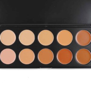 10 Colors Hydrating Cream Concealer Palette, Pure Vie Long Lasting Full Coverage Correcting Concealer Palette Foundation Camouflage Makeup Contour Kit - Image 4