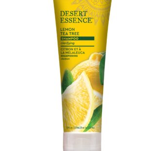 Desert Essence Lemon Tea Tree Shampoo – 8 Fl Ounce – Removes Excess Oil – Revitalizes Scalp – Strengthens & Protects Hair – Maca Root Extract – Soft,