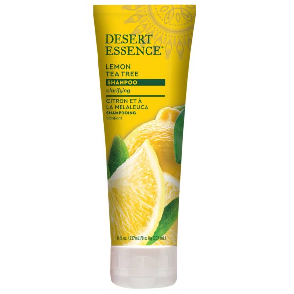 Desert Essence Lemon Tea Tree Shampoo - 8 Fl Ounce - Removes Excess Oil - Revitalizes Scalp - Strengthens & Protects Hair - Maca Root Extract - Soft,