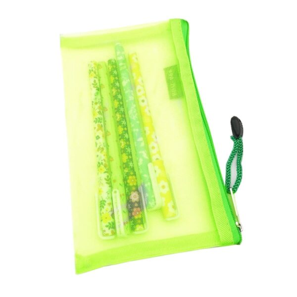 Outman Pack of 5 pcs Multipurpose Nylon Mesh Cosmetic Bag Makeup Travel Cases Pencil Case Travel Organizers - Image 7