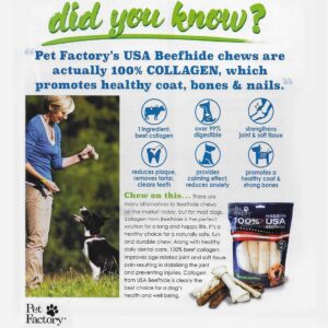 Pet Factory 100% Made in USA Beefhide 6-7" Knotted Bones Dog Chew Treats - Natural Flavor, 8 Count/1 Pack - Image 4