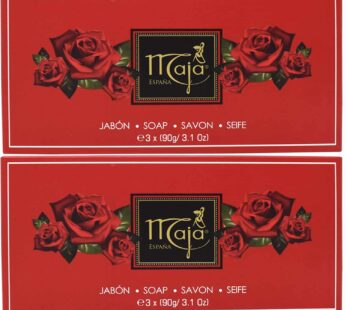Maja Soap Sets Rectangle (3 x 3.1 Oz. Each) 18.6 Oz Total-2-PACKS(Sets) of 3 Soaps- – Jabon Perfumado