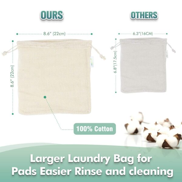 wegreeco Cotton Rounds Reusable -Reusable Makeup Remover Pads for All Skin - Cotton Cloth for Removing Makeup - Reusable Dog Eye Wipes Tear Stain Remo - Image 4