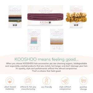 KOOSHOO Plastic-Free Flat Hair Ties - Organic Cotton Hair Ties For Girls, Hair Tie For Thick Hair. No-Damage Hair Ties Made from Plants For Women, Tod - Image 7