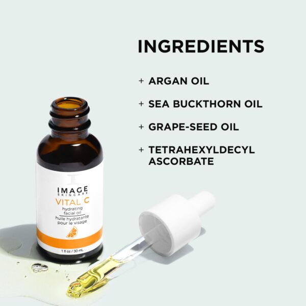 IMAGE Skincare, VITAL C Hydrating Facial Oil with Argan, Grape Seed and Sea Buckthorn Oils, 1 fl oz - Image 5