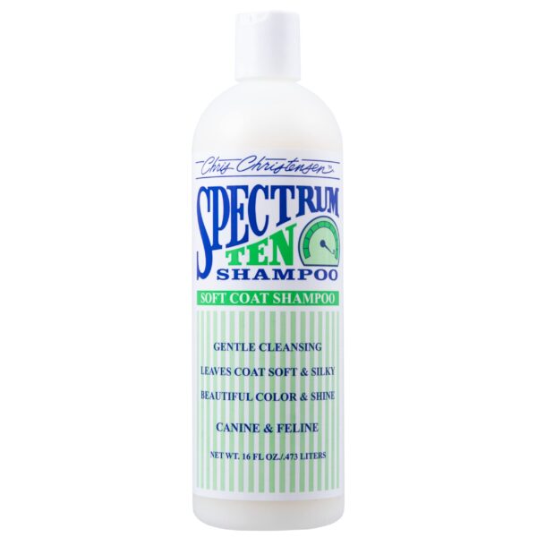 Chris Christensen Spectrum Ten Dog Shampoo, Groom Like a Professional, Gentle Cleansing, Gorgeous Shine, Made in USA, 473ml