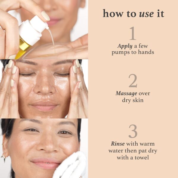Julep Vitamin E Hydrating Cleansing Oil and Makeup Remover - Face Wash for Normal to Dry Sensitive Skin - 3.38 Fl Oz - Rosehip and Olive Oil Face Clea - Image 4