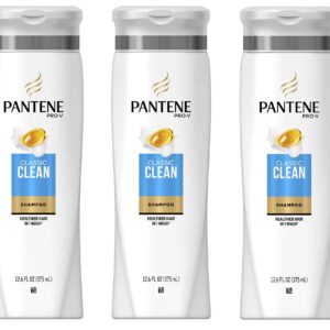 Pantene Pro-V Classic Clean Shampoo, 12.6 fl oz (Pack of 3) (Packaging May Vary) - Image 1