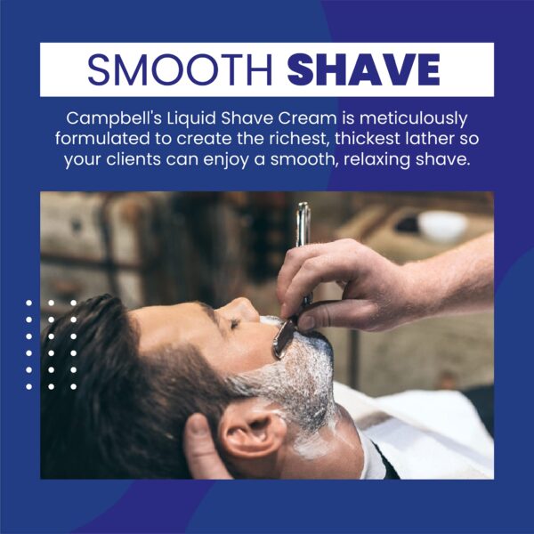 Campbell?s Liquid Shave Cream, Barber Shaving Cream, Professional Shaving Supplies and Products, 8 Ounces, (Pack of 3) - Image 4