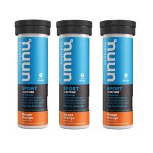 Nuun Sport + Caffeine: Mango Orange Electrolyte Tabs (3 Tubes of 10 Tabs)33 - Image 1