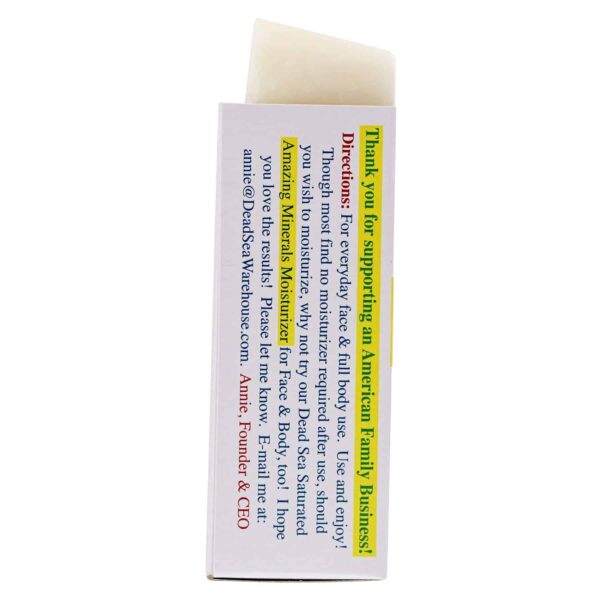 Dead Sea Warehouse ? Amazing Minerals Original Face & Body Bar ? 3.5 OZ ? Dead Sea Salt Soap ? All Natural ? Soothes & Supports Healthy Skin ? Vegan - Image 3
