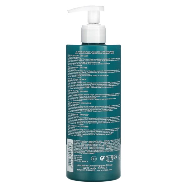 Uriage Hyseac Cleansing Gel | Gentle Face & Body Wash for Oily to Combination Skin Prone to Acne | Hydrating Cleansing Gel that Eliminates Impurities - Image 2
