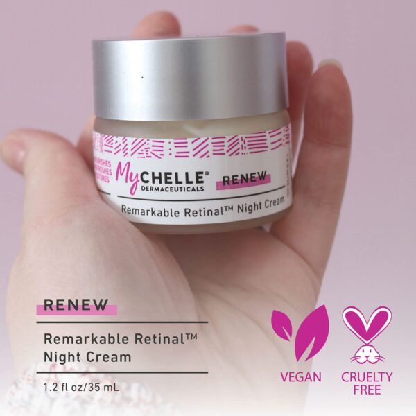 MyChelle Dermaceuticals Remarkable Retinal Night Cream Nutrient-Rich Moisturizer with Vitamin A Retinaldehyde for All Skin Types, Cruelty Free, Vegan, - Image 2