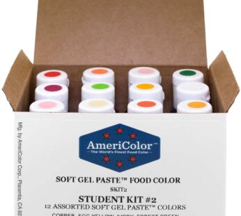 Food Coloring AmeriColor Student – Kit 2 12 .75 Ounce Bottles Soft Gel Paste Colors