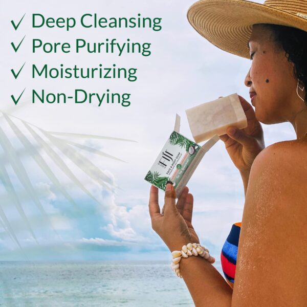 Coco Fiji Soap Bar for Face and Body Infused With Organic Coconut Oil, Tea Tree Spearmint, Essential Oil, Natural Soap for Moisturizing & Pore Purifyi - Image 5