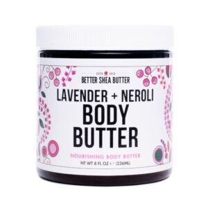 Body Butter for Women LAVENDER NEROLI | Whipped Body Moisturizer with Raw Shea Butter for Dry Skin, Paraben Free, Non-Greasy, No Synthetic Fragrances - Image 9