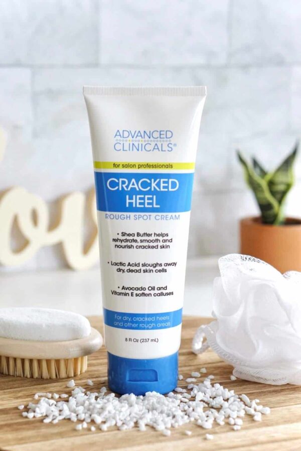 Advanced Clinicals Cracked Heel Foot Cream Skin Care Moisturizer Lotion For Feet W/Shea Butter | Helps Heal Cracked Skin, Rough Spots, Calluses, & Dry - Image 4