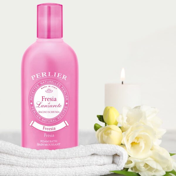 Perlier Freesia Foam Bath - Natural & Calming Aromatherapy Bubble Bath For Women And Men - Rich Foaming Formula Provides Deep Moisturization And Hydra - Image 2